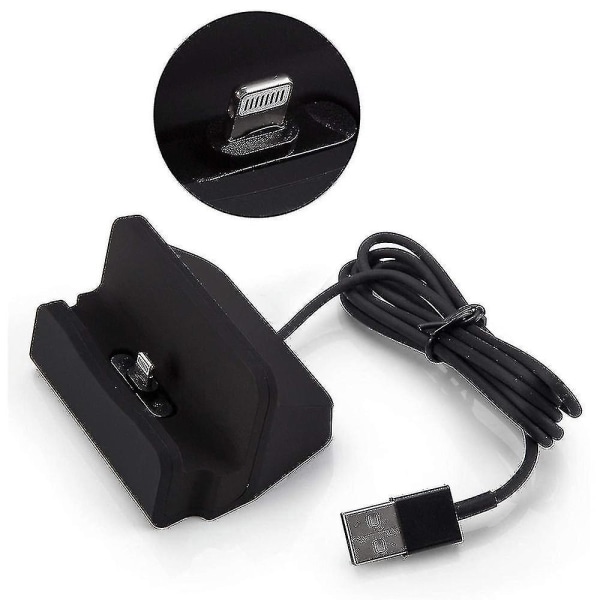 Iphone Desktop Opladningsdock Hurtig Opladning Data Synkronisering Stativ, Sort