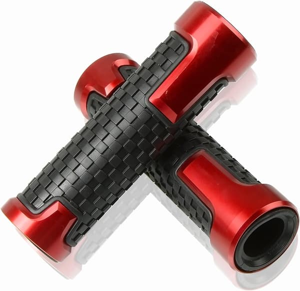 Motorcykel Styrgreb CNC Modificeret Gummibeskyttelse 22mm Universal Rød