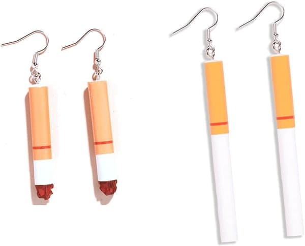 2 par cigarettörhängen Cigarette