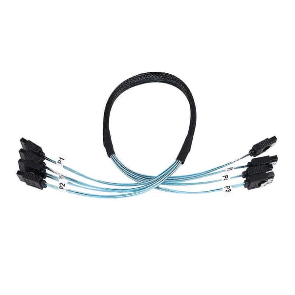SAS-kabel Sata-kabel Høj Hastighed 6Gbps 4 Porte/Sæt Høj Kvalitet til Server 0,5 Meter