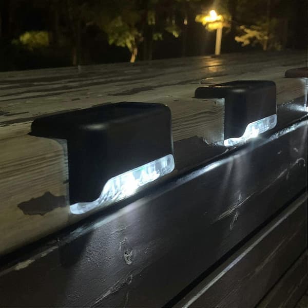 16-pack Solar Deck Lights, Solar LED Lights Outdoor, Waterproof Solar LED Lights for Deck, Steps, Railing, Wall, Patio, Stair (COOL WHITE)