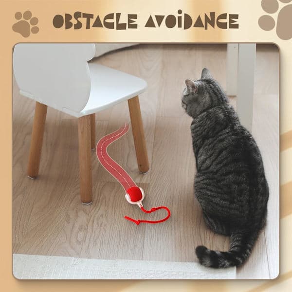 2 pcs 360° Smart Automatic Rolling Pet Ball, Rechargeable Irregular Motion for Cats & Dogs, Red