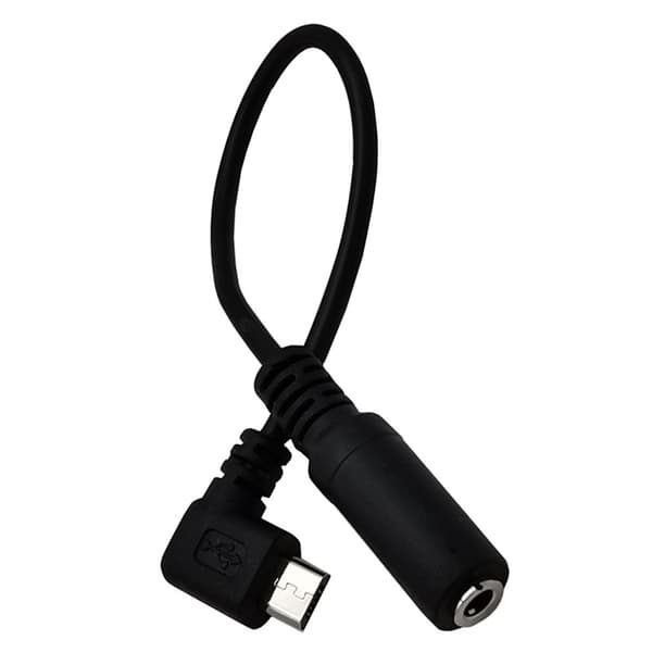 Mikro-USB til 3,5 mm Jack Lydadapterkabel Rettvinklet Mikro-USB Hankabel
