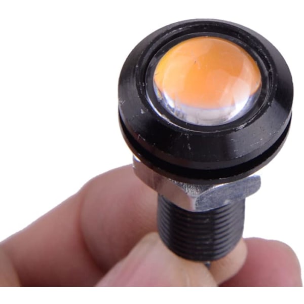 18mm 9W LED-auton sumuvalot päiväajovalot, vedenpitävät varmuuskopiointi- ja takavalot (musta kotelo)