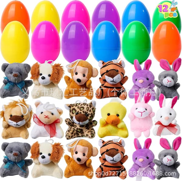 Easter Eggs with Plush Animals - Surprise Eggs with Stuffed Animals for Kids**24 pcs 24pcs 24pcs