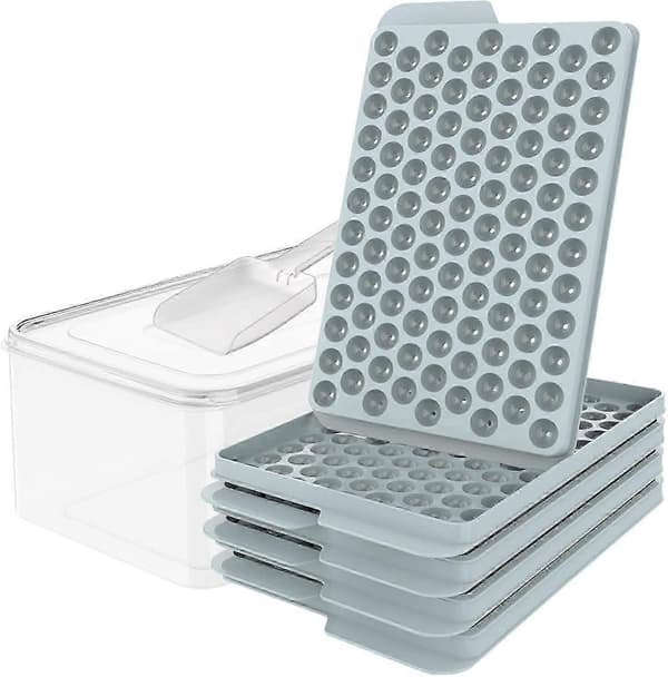 Mini Ice Cube Trays, Upgraded Small Ice Cube Molds Easy Release, 104x4 Pcs Tiny Crushed Ice Cube Trays for Chilling Drinks, Coffee, Juice