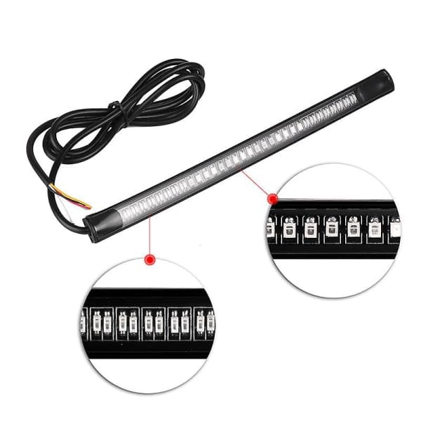 48 LED-bremselys til motorcykel, bil, cykel, blinklys, 12 V