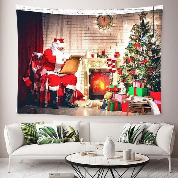1 stk 200x150cm Julemand Pejs Julegobelin Væghæng