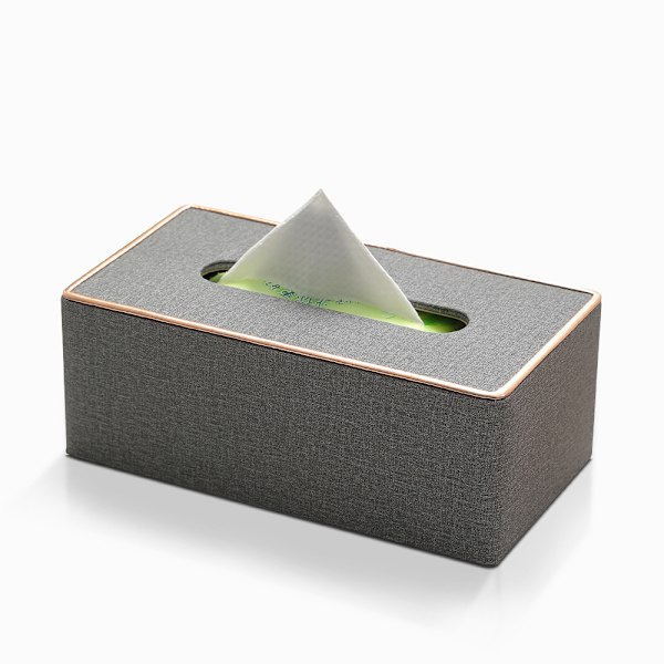 Pappershållare, Läder Pappershållare Rektangulär Kleenex Pappershållare för Hem/Kontor/Bil Dekoration 9.4*25*13.8CM