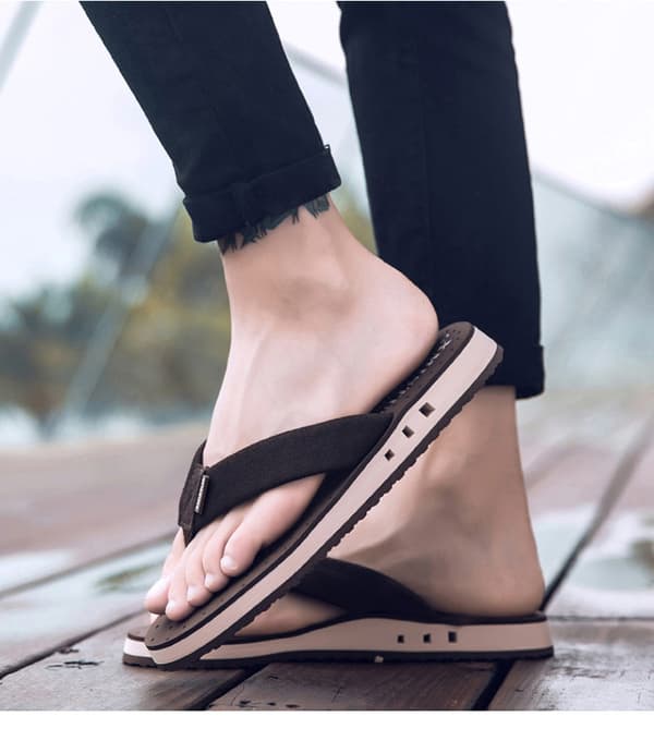 Herre Flip Flops Komfortable Sommer Skridsikre Strand- & Poolsko