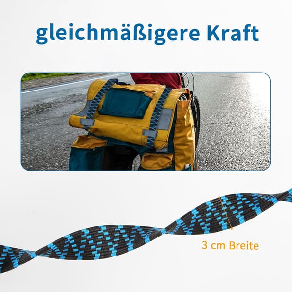 4x 2M elastiske strammere med kroker, justerbar elastisk strammer Bungee Bungee Flat Elast