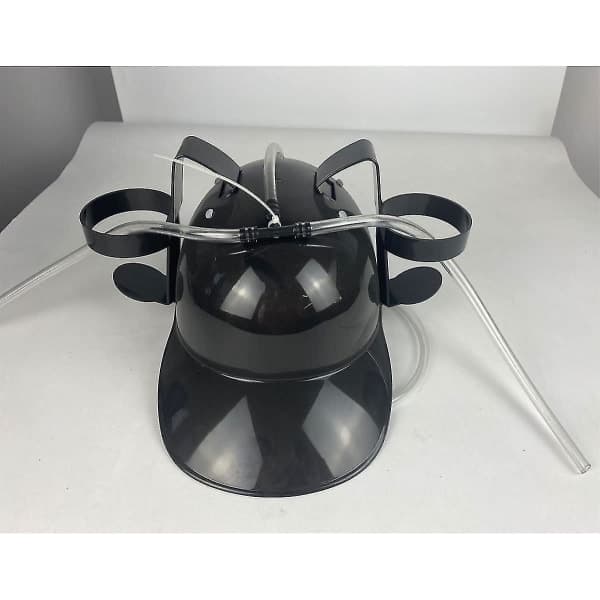Beer Helmet - Adjustable Can Holder Hat Drinking Topper - Beer Soda Straw - Party Fun Drinking 1pc Random Color