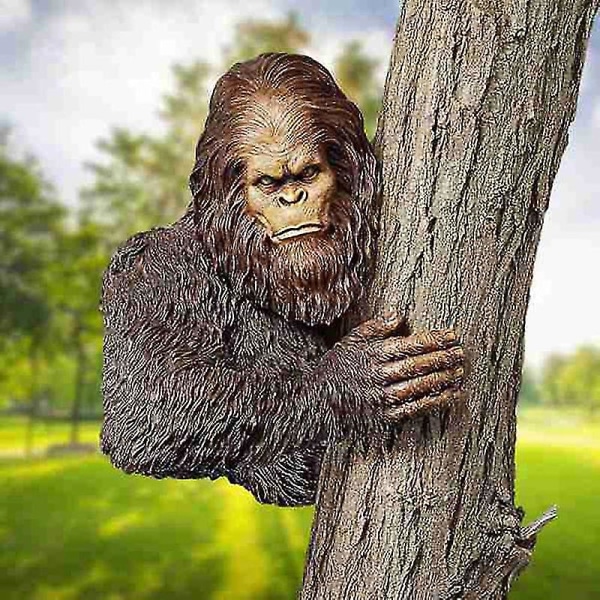 3D Garden Orangutan Veistos Tree Hugger Decor Hartsi Yard Art Decor