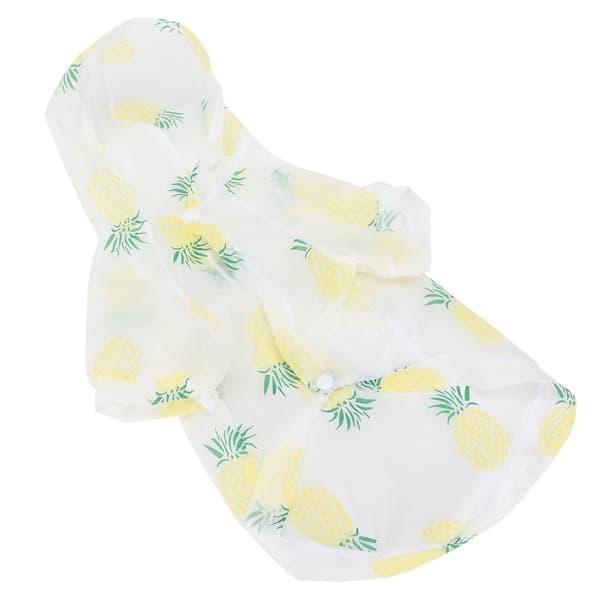 Lemmikkien aurinkosuojavaatteet - Hedelmäkuvioidut polyesterivaatteet lemmikeille aurinkosuojaan (XL, keltainen ananas)
