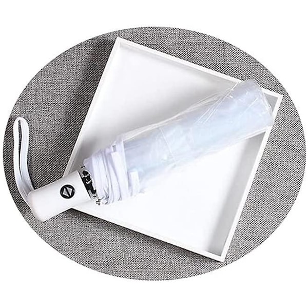 Automatisk Åbne Lukke Transparent Foldbar Paraply Automatisk Paraply 8 Ribber Paraply - Perfekt