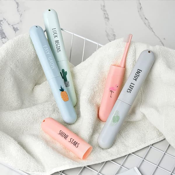 Toothbrush Case 4 Pcs Portable Toothbrush Cases, Suitable for Travel