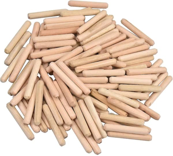 100-pakning riflede treplugger koniske treplugger bjørkeplugger 6 mm x 40 mm