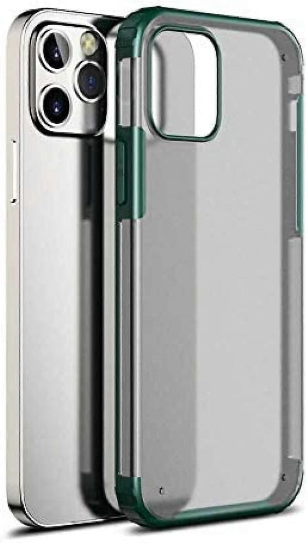 bavurmak iPhone 12/12Pro TPU+PC Laser Silikon Deksel - Grønn