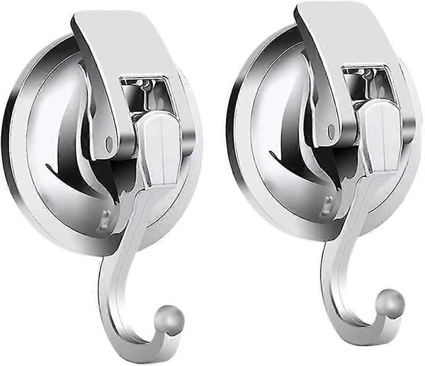 New 2-pack Suction Cups Vacuum Suction Cup Hook Heavy Duty Wall Hanger Bath Towel Gift