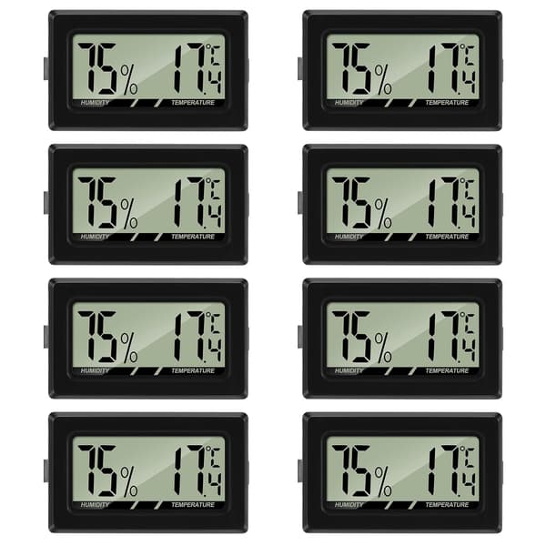 Mini Digital Indoor Temperature and Humidity Meter Hygrometer (8 pcs)
