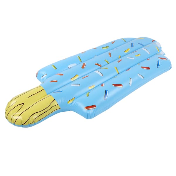 Inflatable PVC Ice Cream Float Summer Pool Floating Lounger Bed Age 6 Plus Blue Ice Cream Float