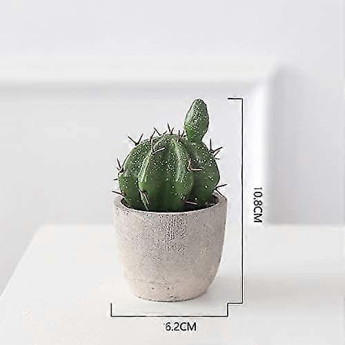 Artificial Succulents Cacti with Pots Artificial Plants Potted Mini Artificial Plant (ShiKai)