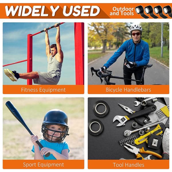 Rolls Grip Tape til styr Selvklæbende silikonetape Styrtape Silikone gummibeskyttelse til pull-up stænger, 1  \" x 5ft