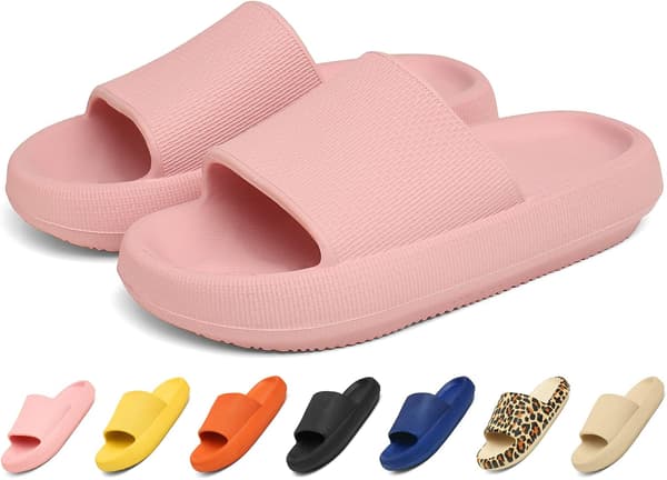 Rosa Tofflor Slides Herr Dam Halkfria Duschtofflor H