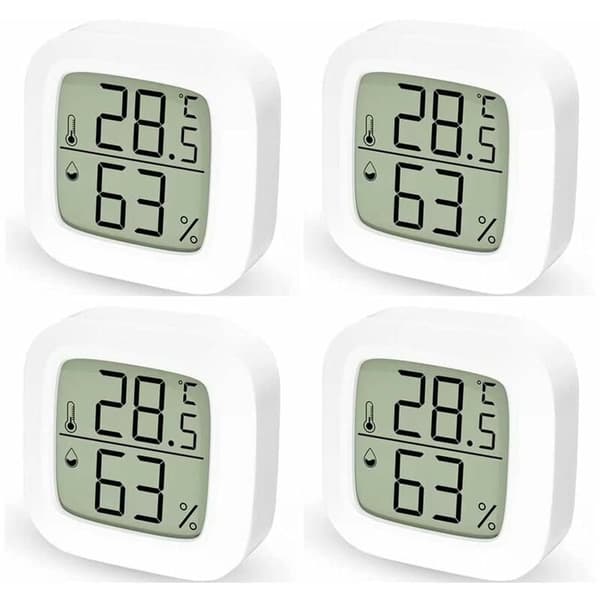 Innetermometer Sett med 4 Digitale Termometer Hygrometre for Hjemmet, Digitalt Termometer for Soverom