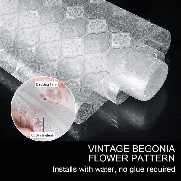 Privacy Window Film 30x200cm Self-Adhesive Electrostatic Window Film B