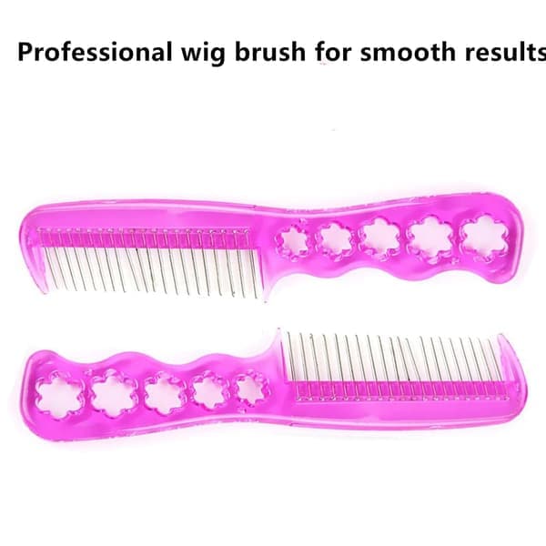Hair Extension Comb - Wig Comb - Brush - Antistatic Pink 4pcs(Ho)