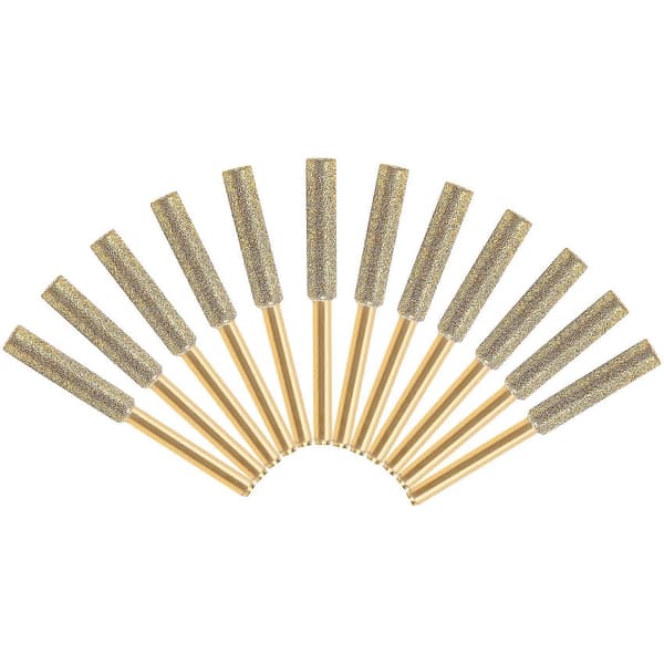 Diamond Chainsaw Sharpening Burrs 1/8 inch, Replacement Sharpening, 12-pack (7/32 inch/5.5 mm)
