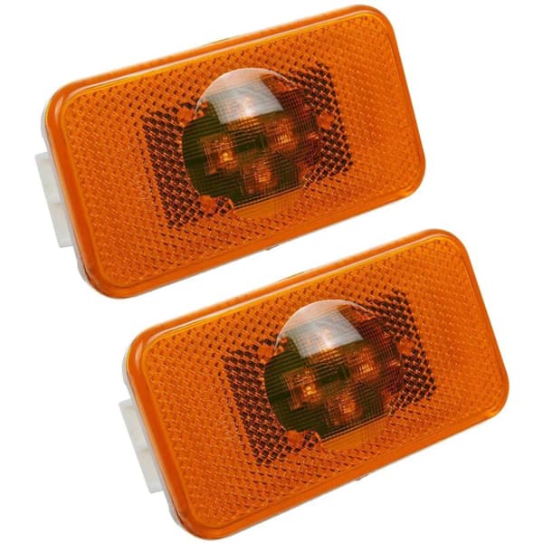 2 stk Serie 24V Bil Lastbil Led Sidemarkeringslys 4Leds Indikator Advarselslamper til Lastbiler Fm /