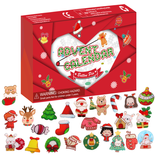 Figur Mysterie Blind Box, 24-pack - Mix & Match Samlarfigurer & Tillbehör - Present & Party Favor Set för Barn Brooch 24pcs