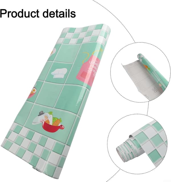 Oil-repellent kitchen decal to keep surfaces clean with a unique touch