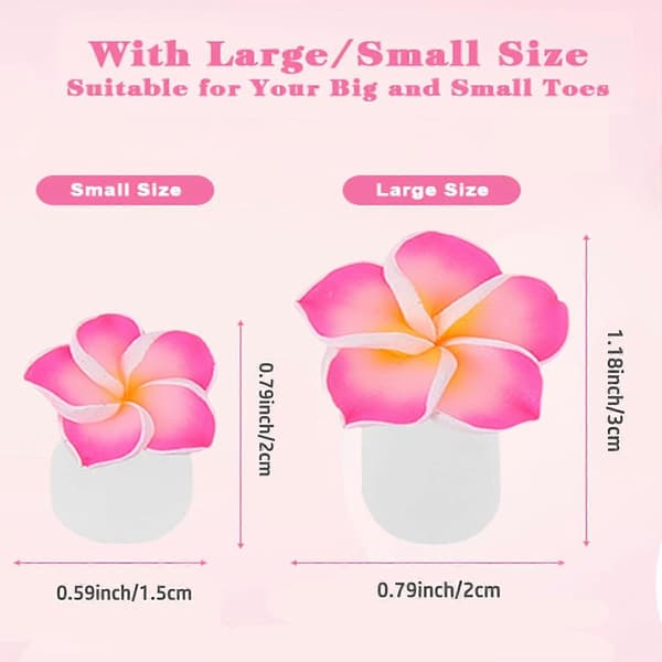 32 stk. silikone tåskillere i blomsterform til fodpleje