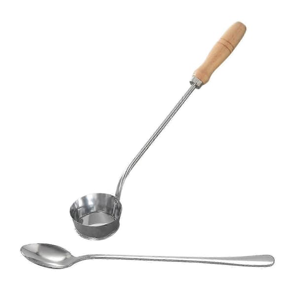 Long Handle Stainless Steel Teaspoon with Stainless Steel Cake Mold for Kitchen