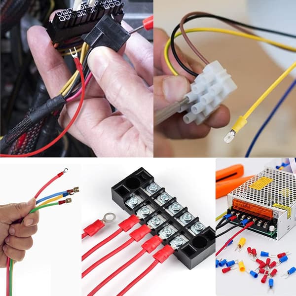 Electrical Crimp Terminals, 280 Pcs Insulated Electrical Terminals, Electrical Crimp Connectors, Flat/Female/Fork Terminals