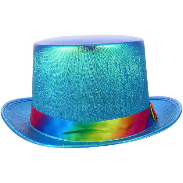 1 stk Retro Hatt Flatt Hode Prop Party Hatt Jazz Dekor Hatt Cosplay Scene Show Hatt Blå 30X26X11CM Blue 30X26X11CM