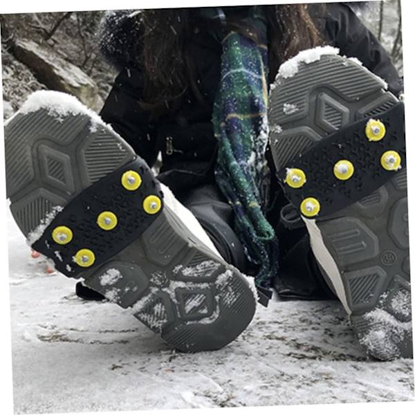 2 Par Ikke-Skli Sko Deksel Vandring Trekkraft Pigger Klatring Anti-Skli Spike Sko Grips for Is Sko Pigger Grips Svart