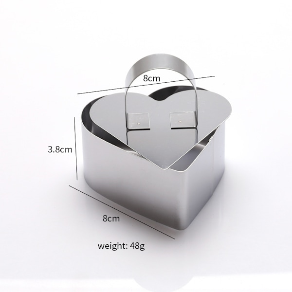 Rustfrit stål 3D kageforme med skubber løfter bageforme sæt med 4, bageform bageværktøj cupcakeform mousse
