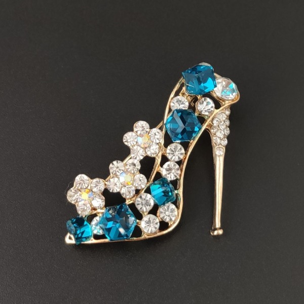 Shuiniba højhælede sko form broche pin til kvinder brude skabt broche størrelse 4,2×3,9 cm