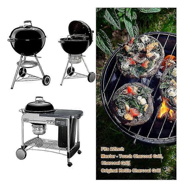 [GKS] Weber 22-tommers One-Touch askesystem, passer til Master-Touch/Performer/Original Series-griller Sølv Silver