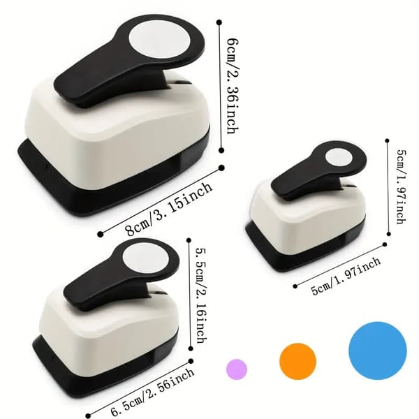 3-piece Circle Punch Set, Hole Punch, Circle Punch, Paper Punch for Crafts, Circle Punch