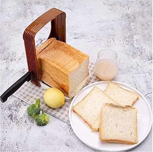 Foldable Compact Bread Slicing Guide, Adjustable Bread Slicer Bake Cutter for Homemade Bread, Sandwiches