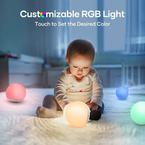 Kids Night Light Rechargeable USB Touch Dimmable Warm RGB Timer Bedroom Camping [Ho]
