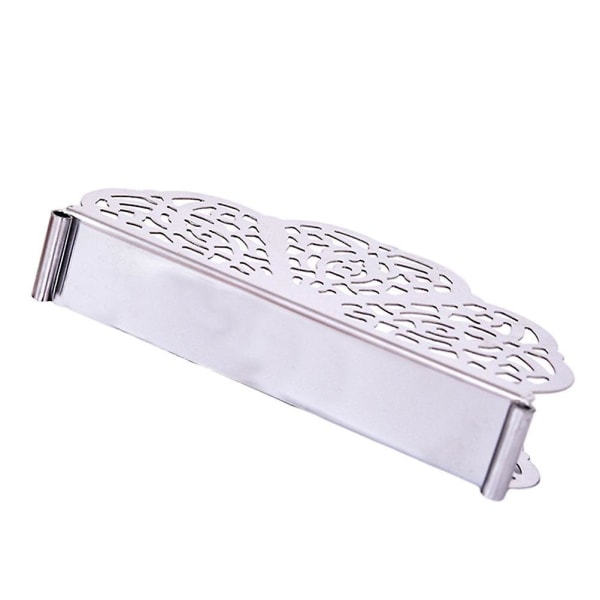 Papirserviettholder i Julegave-Design, Dekorativ Papirserviettholder for Bord, Julegave Silver 14X7.6CM