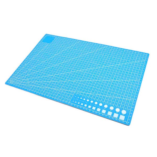 Self-healing PVC Cutting Mat A3 Grid for Paper Leather Fabric Blue