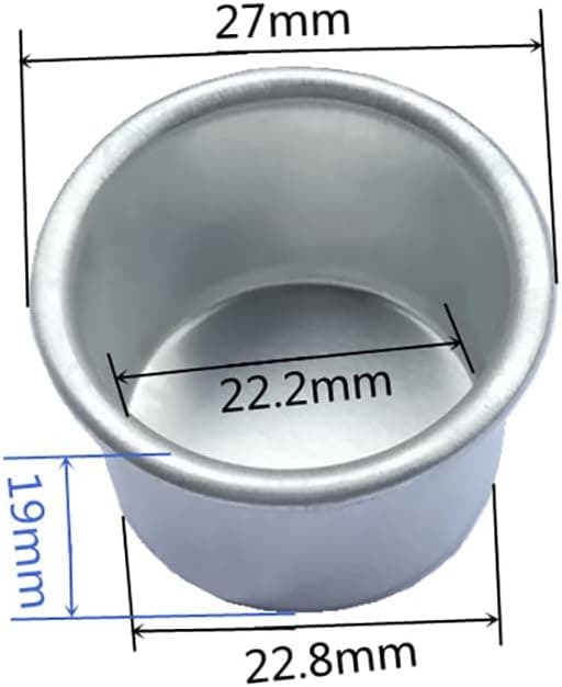 25 stk Små Aluminium Lyskopper Mini Lysestageholdere Lysindsatser Fyrfadsbeholdere til Lysfremstilling