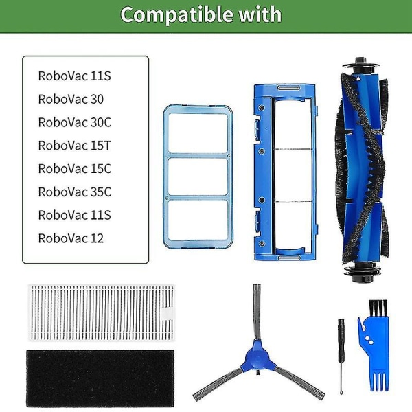 28-pack reservdelar Tillbehörssats kompatibel med Robovac 11s 12 30c 15t 15c 35c Robotdammsugare
